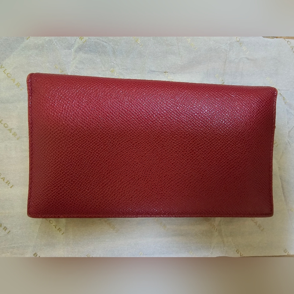 โค๏ธ๐HOST PICK๐โค๏ธBVLGARI B ZERO 1 Circle Logo Long Wallet Ruby - Picture 4 of 17